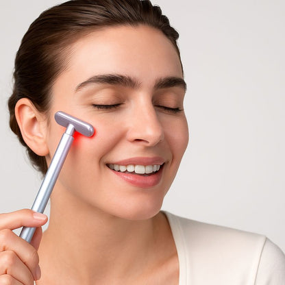 Masajeador Facial 4 en 1 con Luz Roja LED
