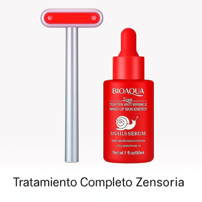 Masajeador Facial 4 en 1 con Luz Roja + Sérum de Caracol