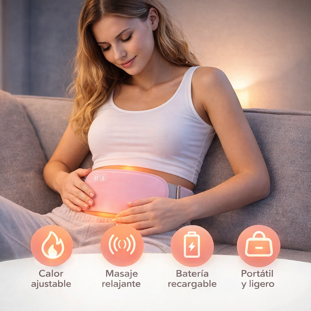 Cinturón Térmico Abdominal con Masaje y Calor Ajustable