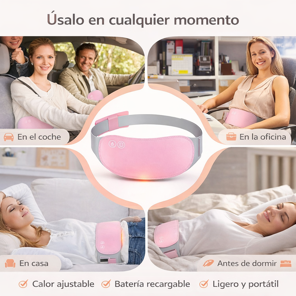 Cinturón Térmico Abdominal con Masaje y Calor Ajustable