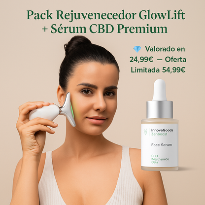 Masajeador Facial Zensoria™ GlowLift – Tonifica, Ilumina y Rejuvenece + Regalo Sérum CBD