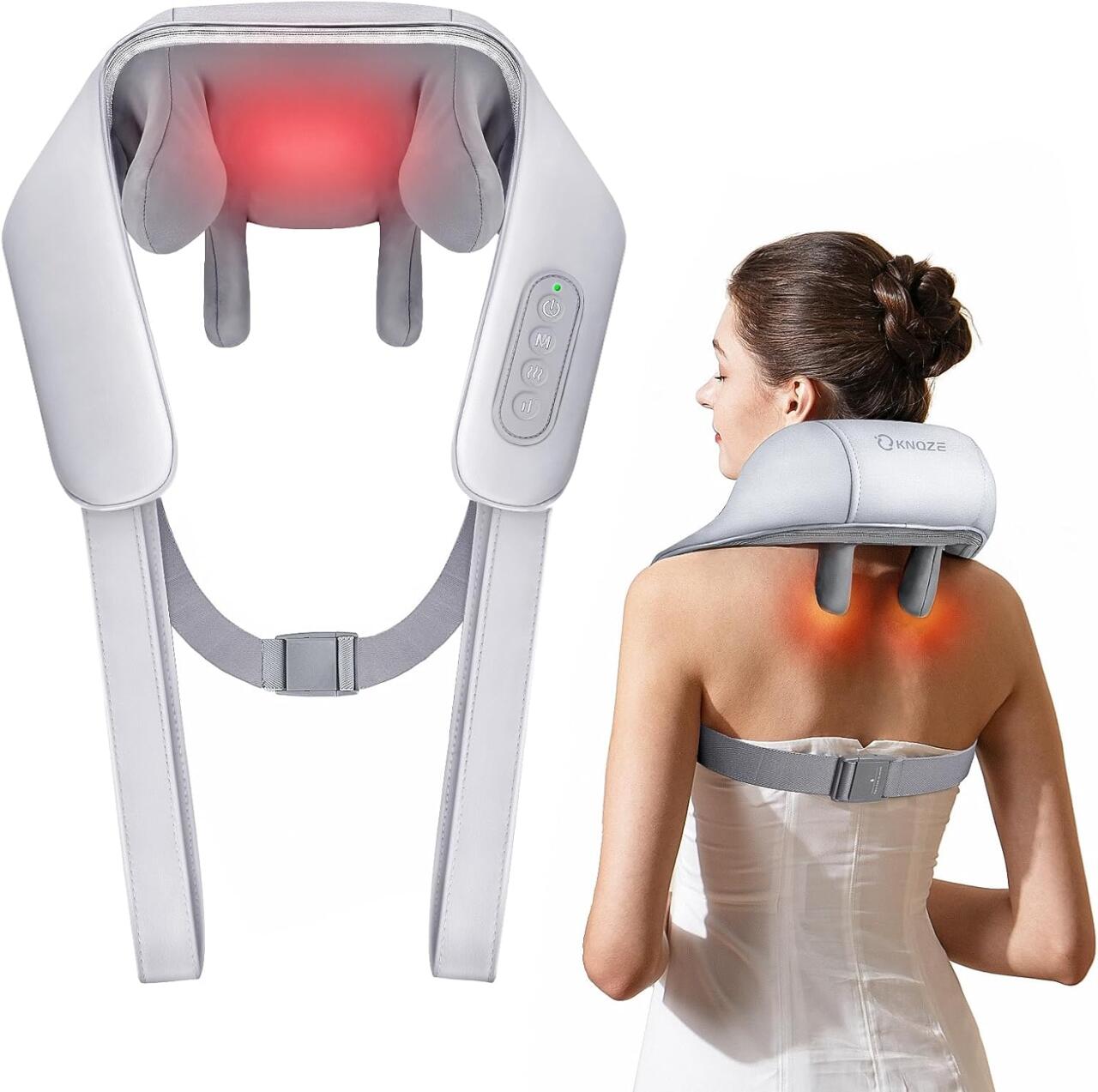 Zensoria™ Manta de Masaje Ergonómica con Calor y 8 Cabezales Shiatsu